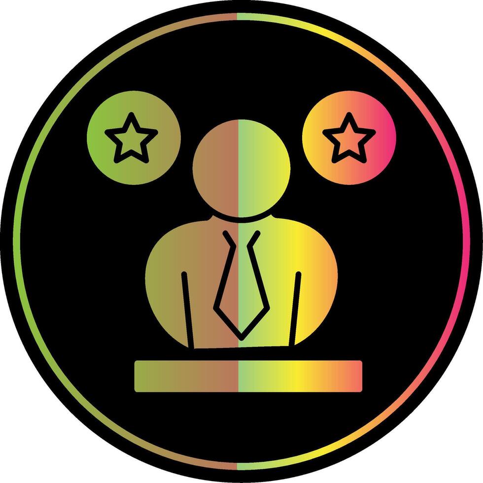 Leader Glyph Due Color Icon vector