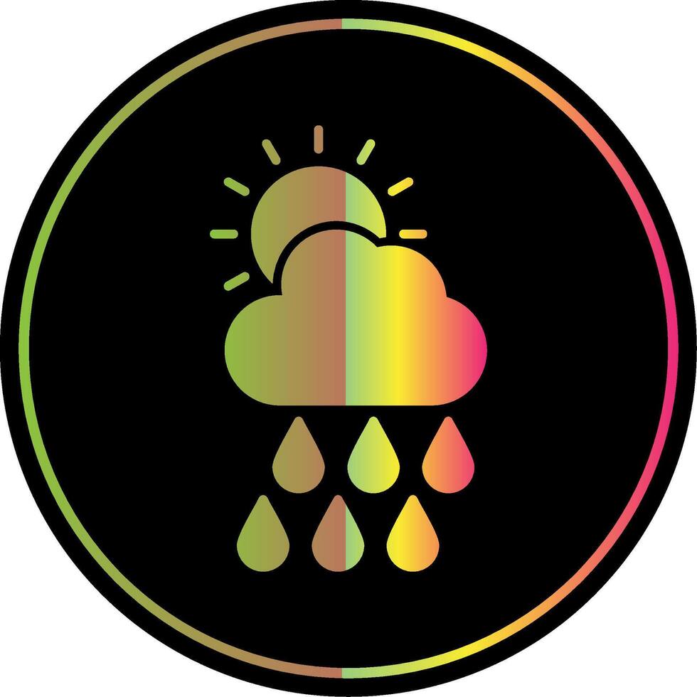 pronóstico glifo debido color icono vector