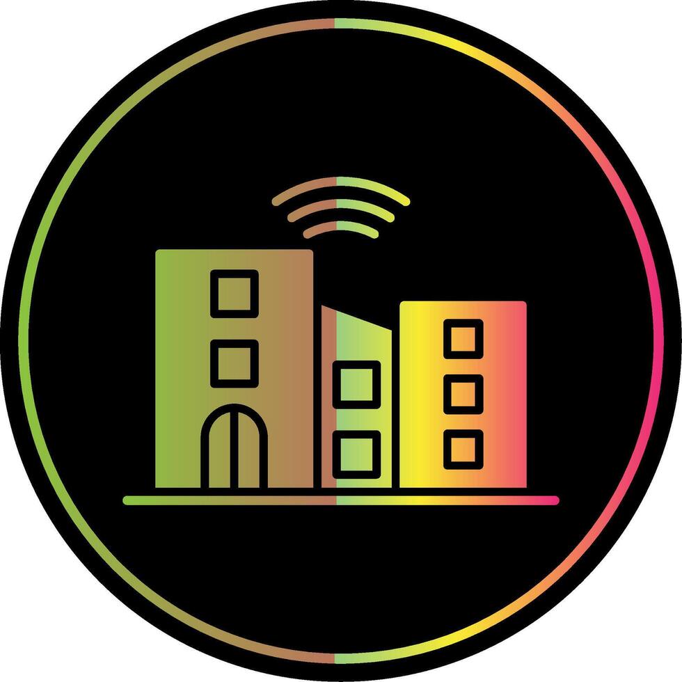 Smart City Glyph Due Color Icon vector