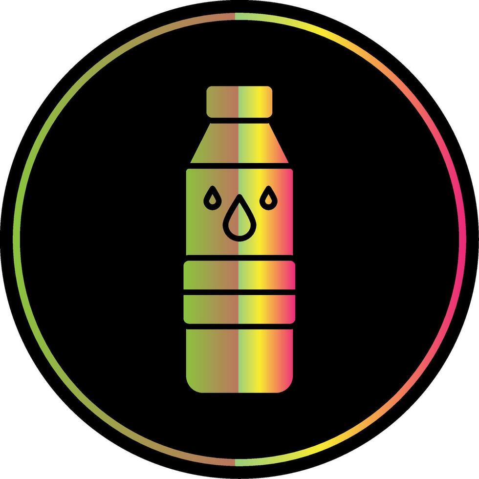 agua botella glifo debido color icono vector