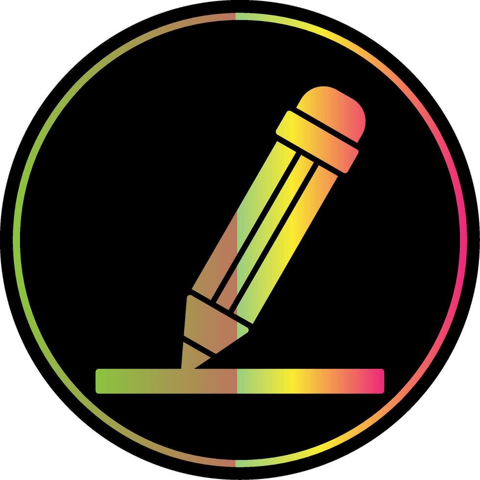 Pencil Glyph Due Color Icon vector
