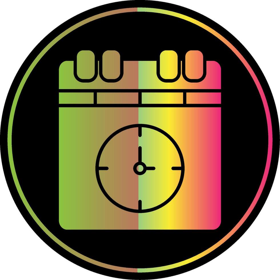 Deadline Glyph Due Color Icon vector