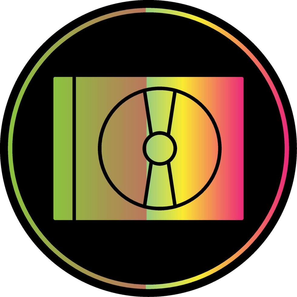 Cd Player Glyph Due Color Icon vector