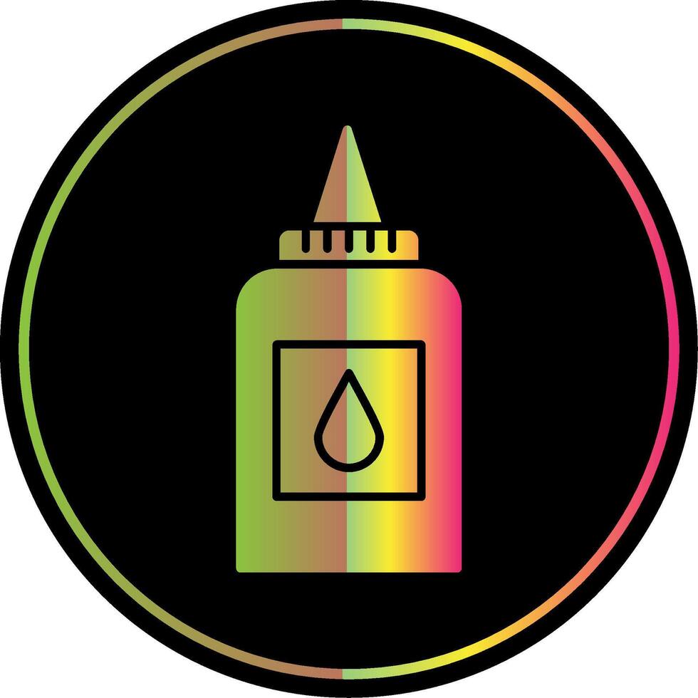 Liquid Glue Glyph Due Color Icon vector