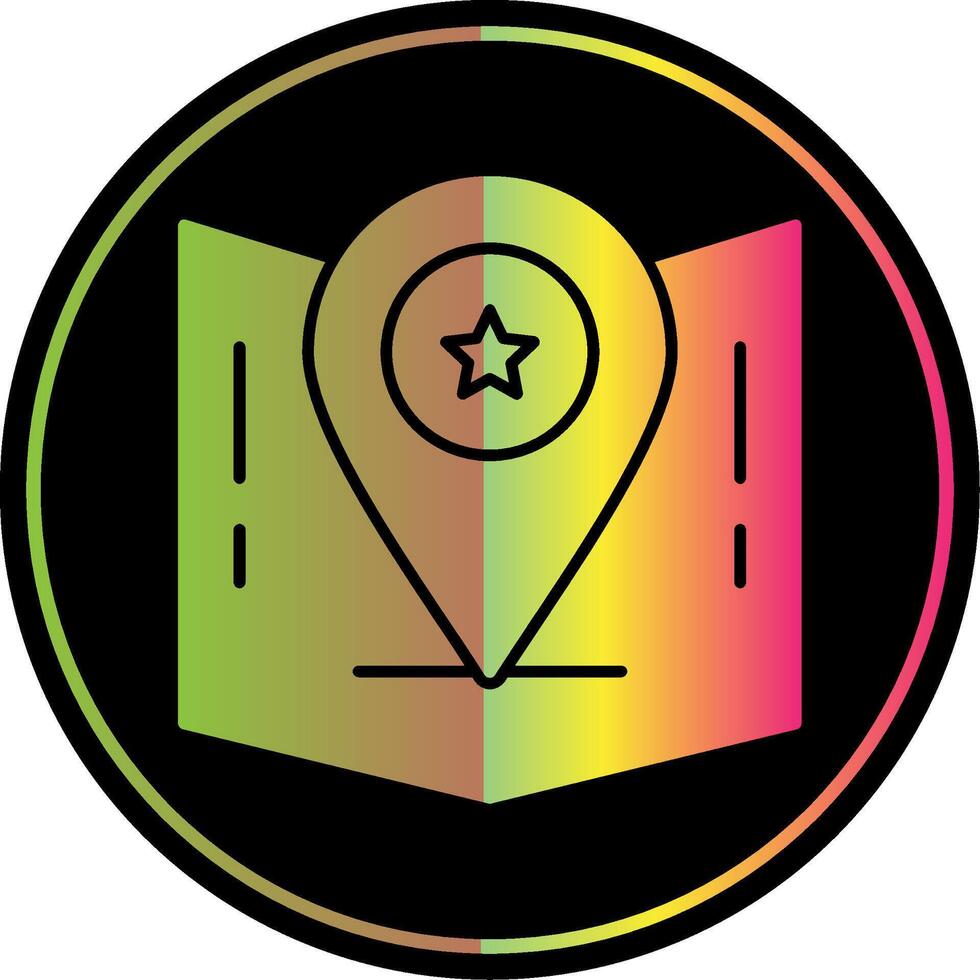 Gps Glyph Due Color Icon vector