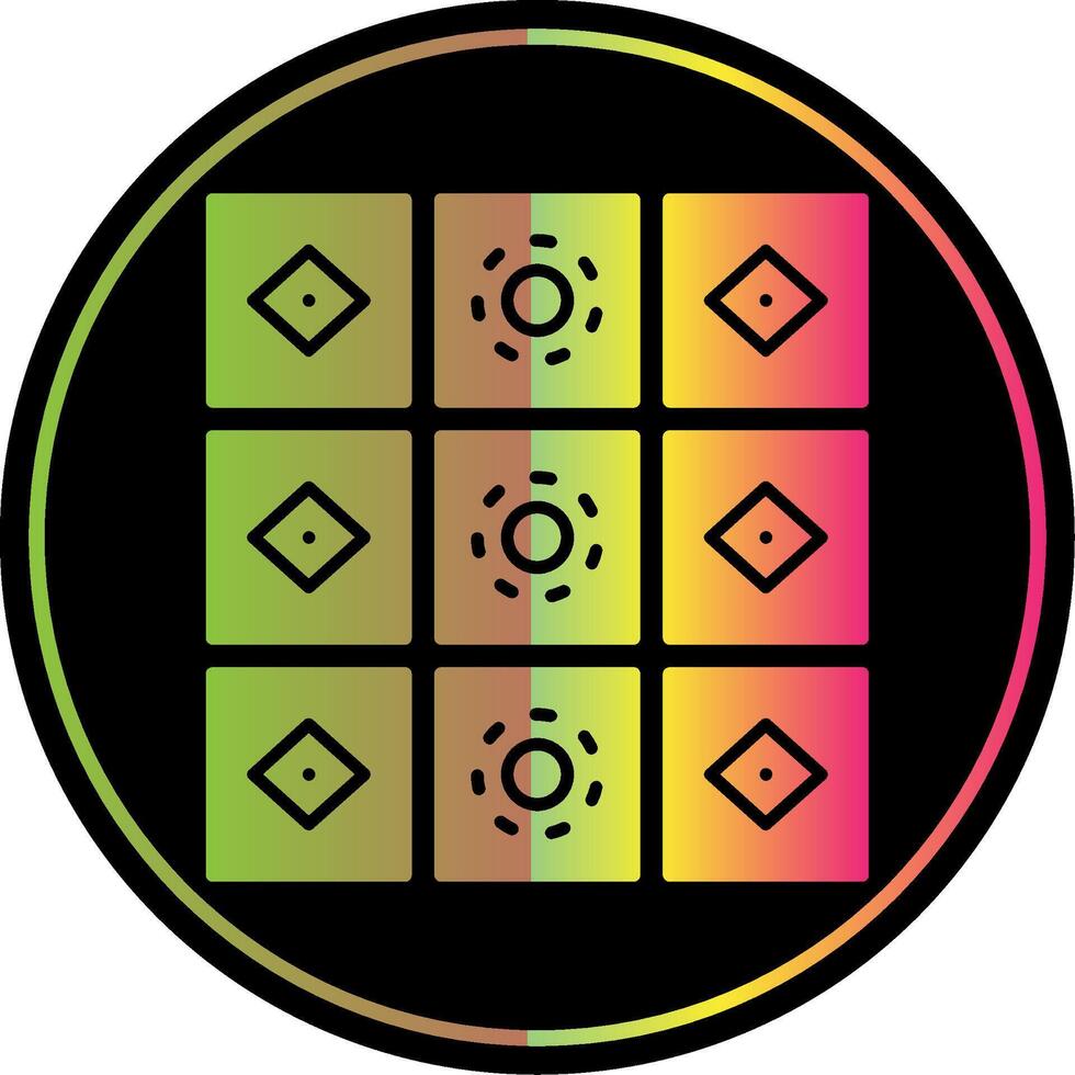Tiles Glyph Due Color Icon vector