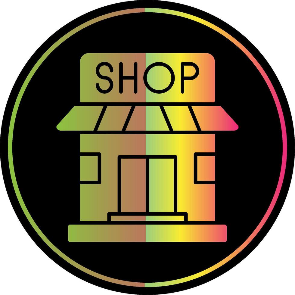 boutique glifo debido color icono vector