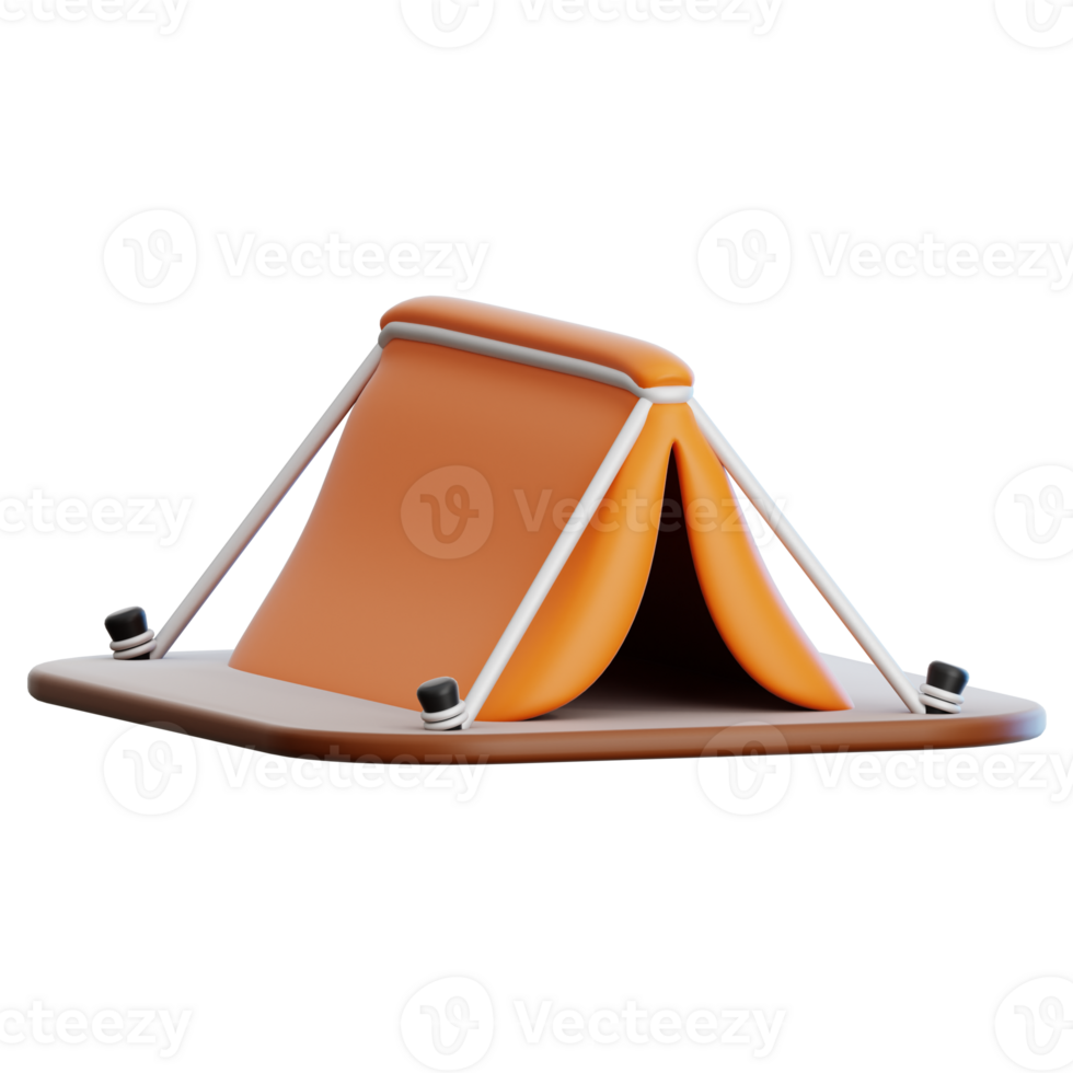 Tent travel 3D Illustration for web, app, infographic, etc png