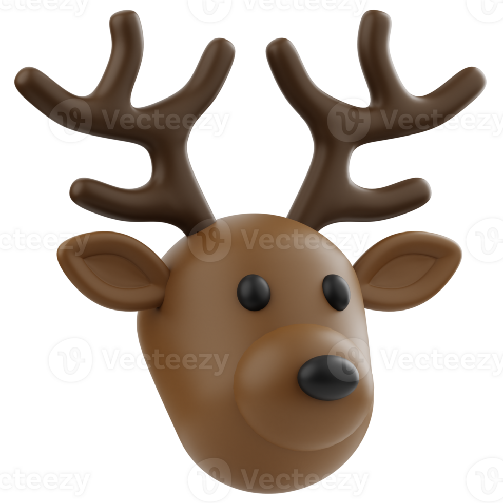 Reindeer 3D Illustration for web, app, infographic, etc png