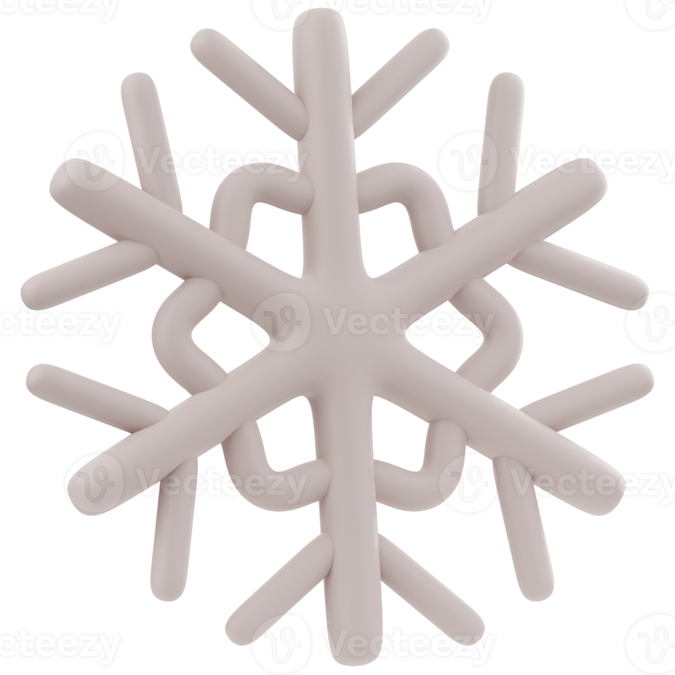 Snowflake 3D Illustration for web, app, infographic, etc png