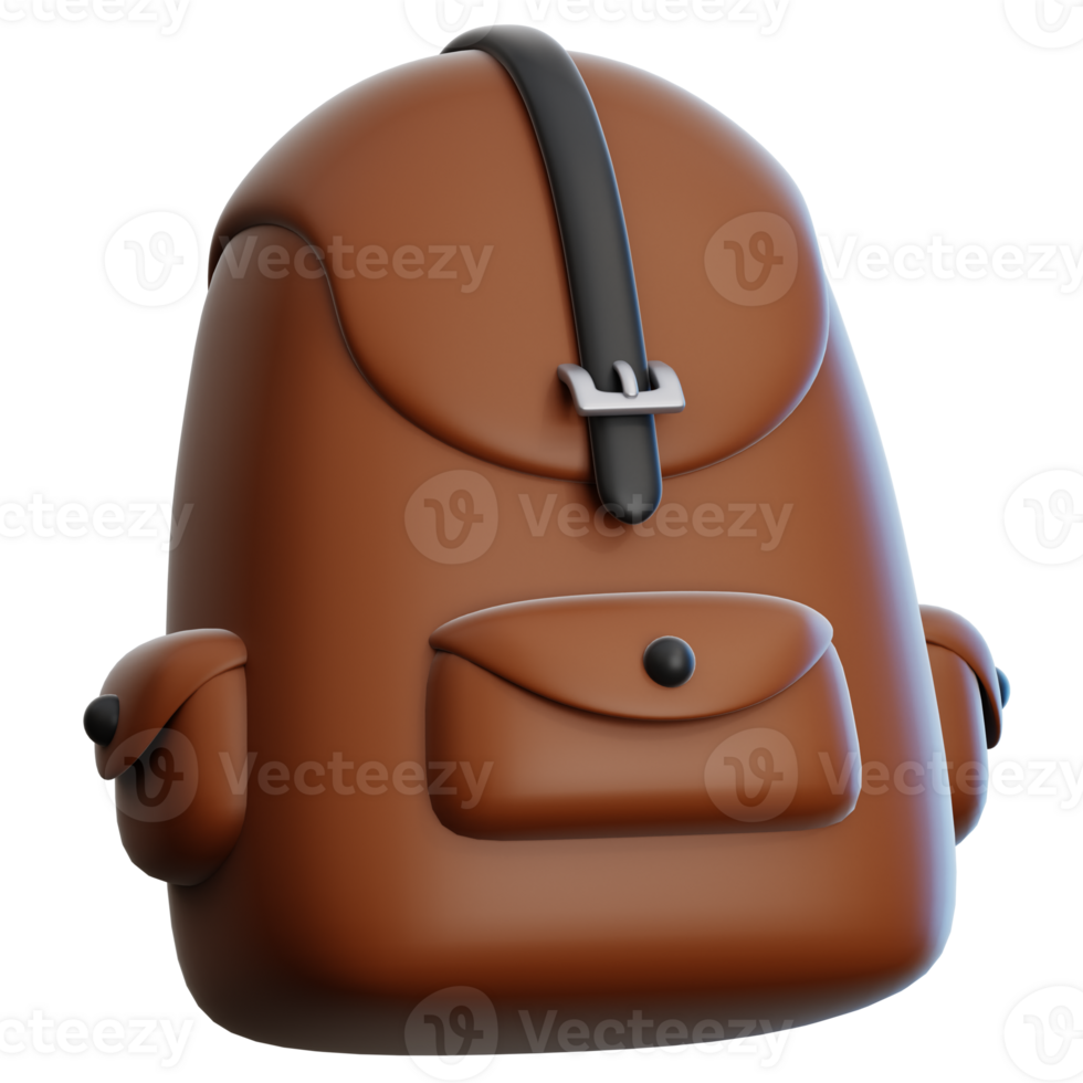 Backpack travel 3D Illustration for web, app, infographic, etc png