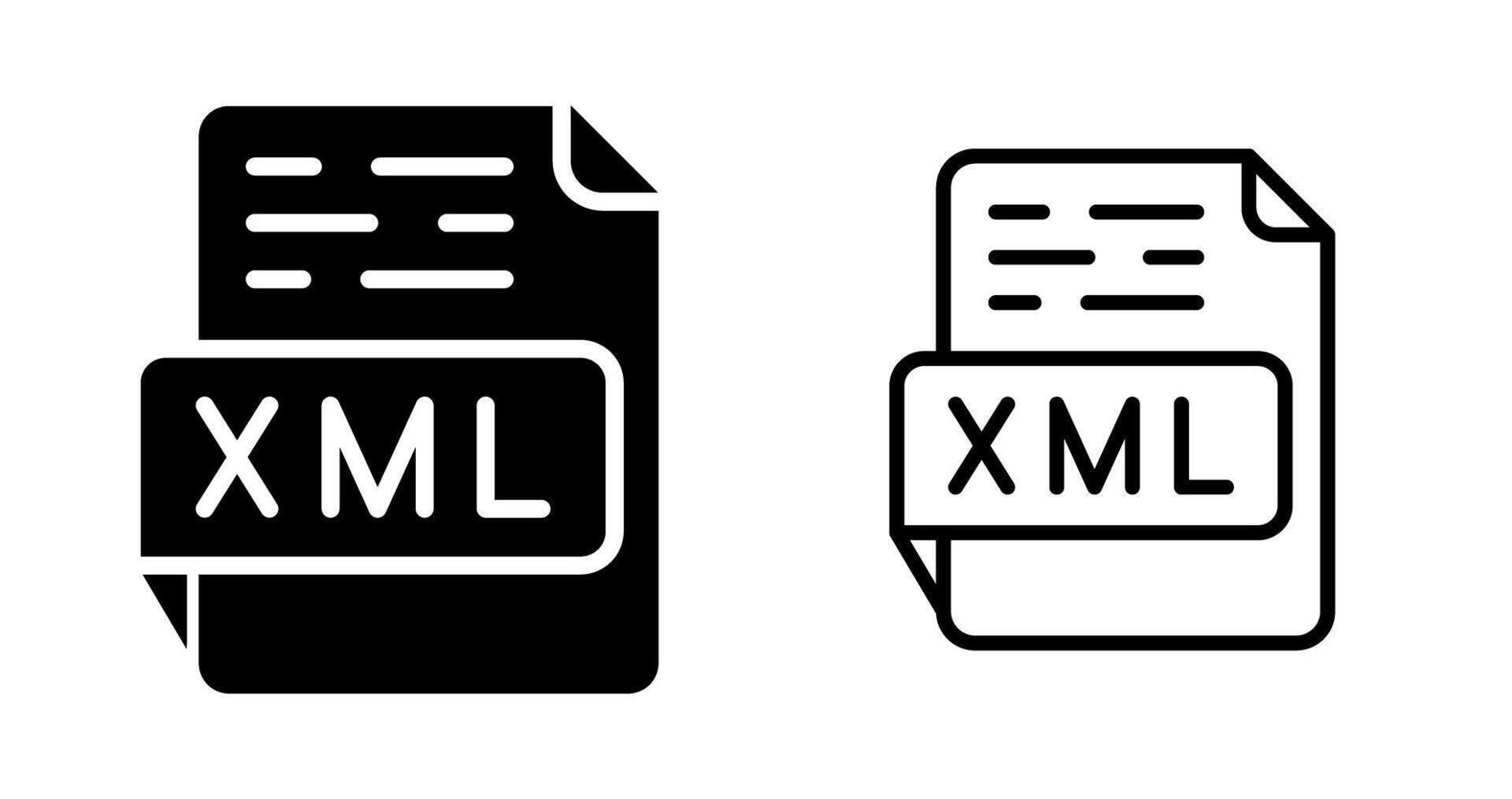 icono de vector xml