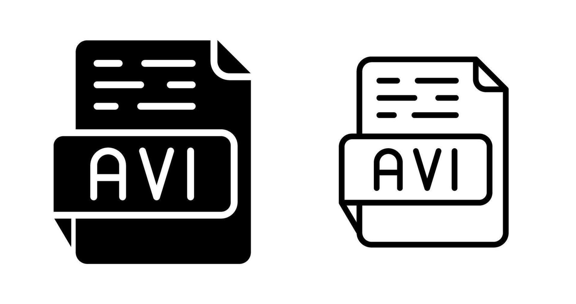 AVI Vector Icon