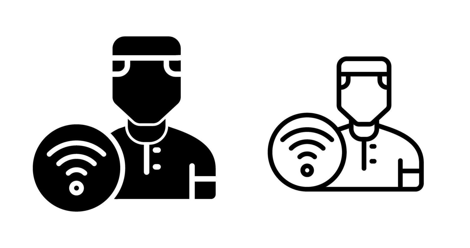 Wifi User Vector Icon