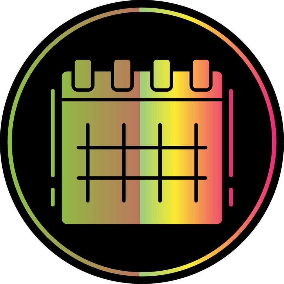 Calendar Glyph Due Color Icon vector