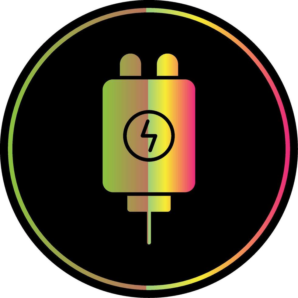 Adapter Glyph Due Color Icon vector
