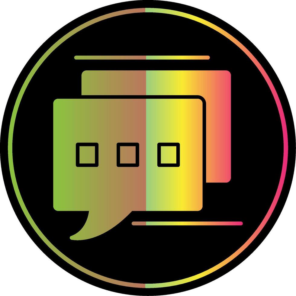 Message Glyph Due Color Icon vector