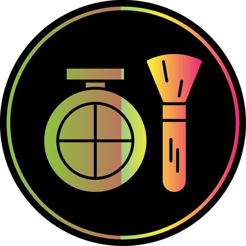 Bronzer Glyph Due Color Icon vector