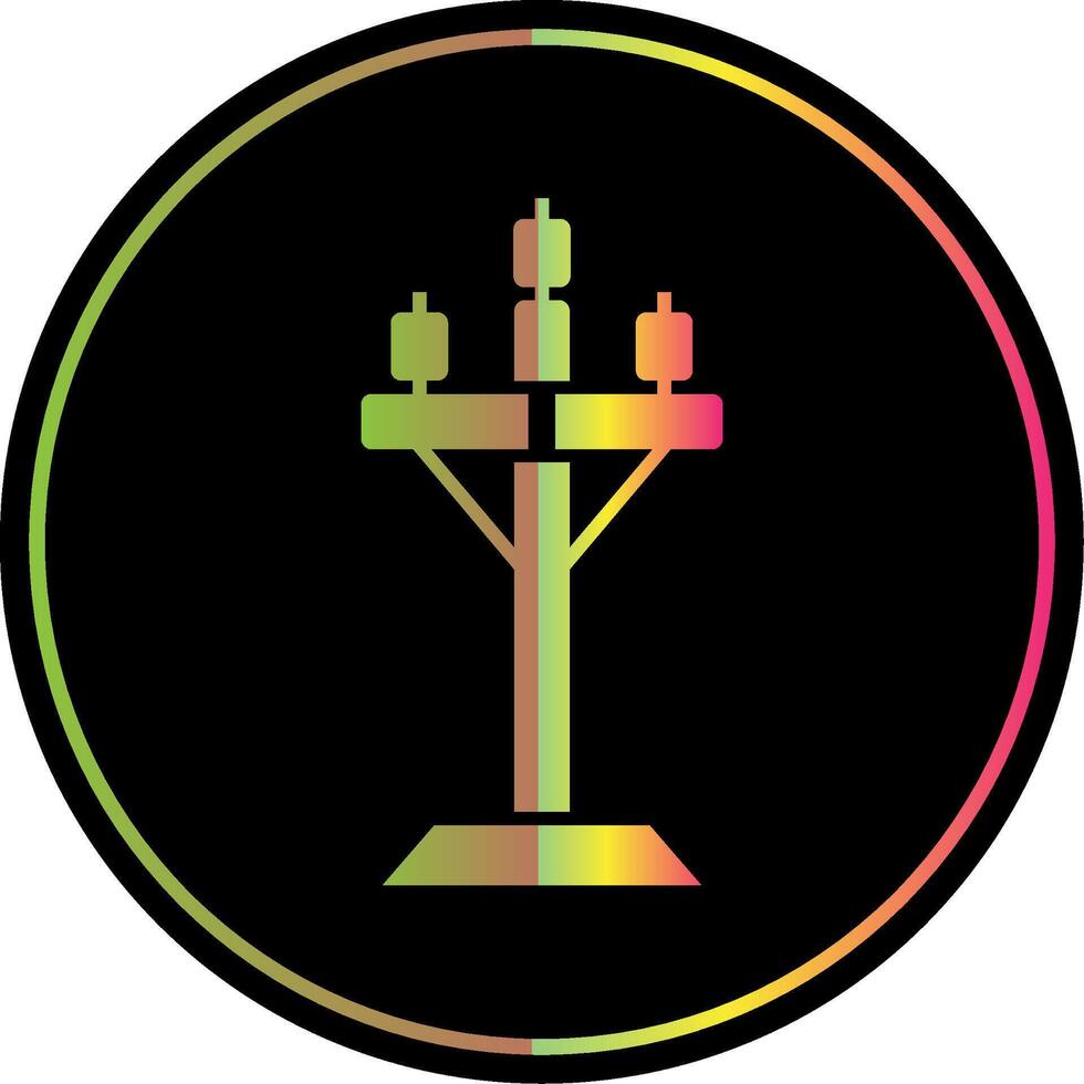 High Voltage Glyph Due Color Icon vector