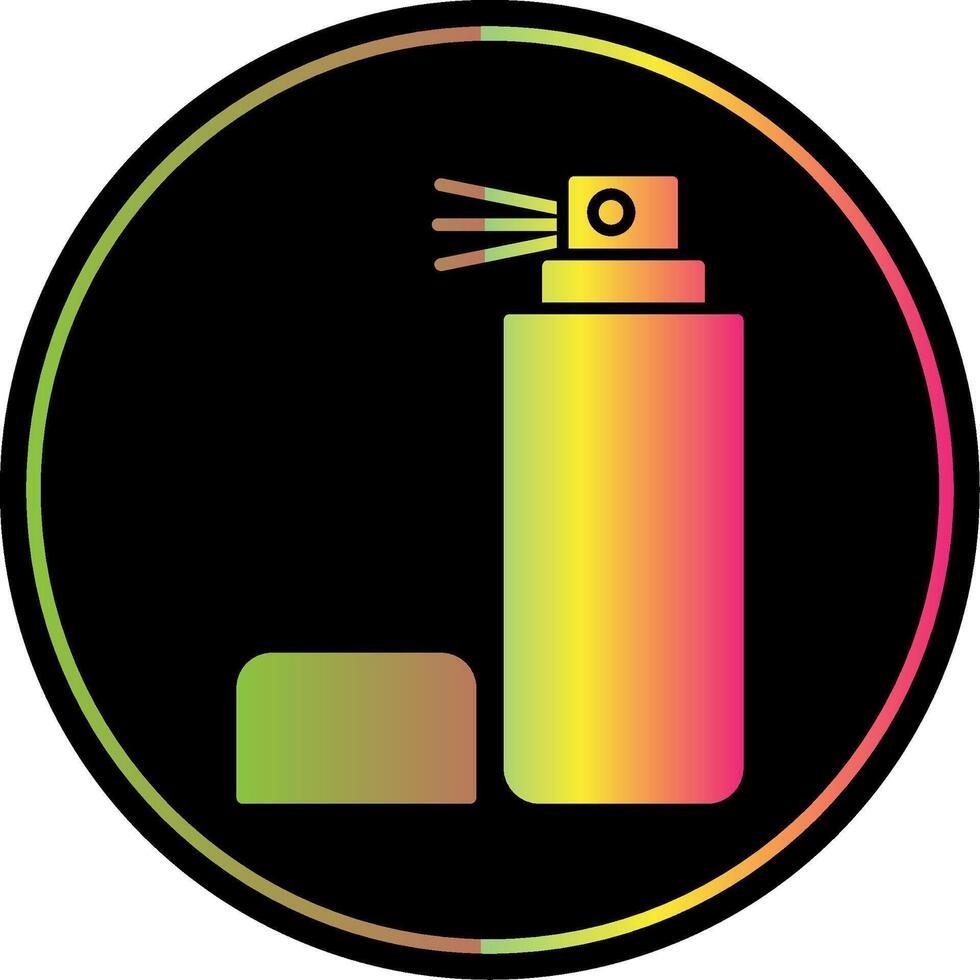 Spray Bottle Glyph Due Color Icon vector