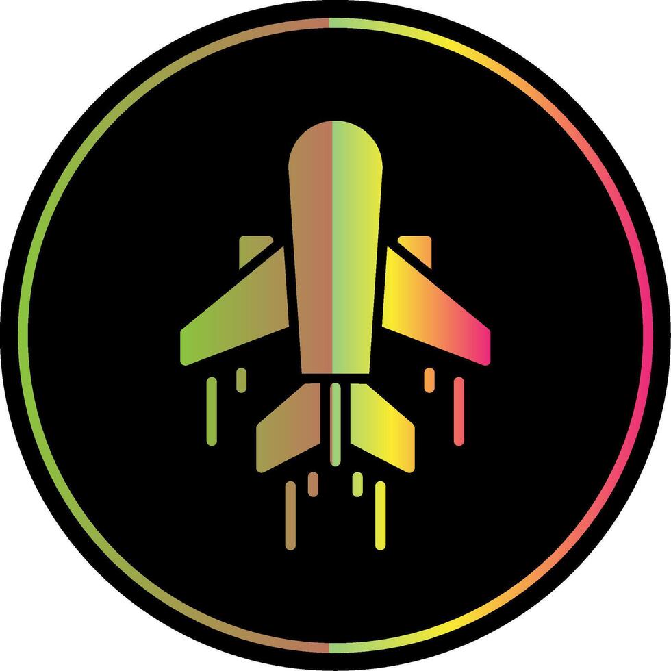 Air Transportation Glyph Due Color Icon vector