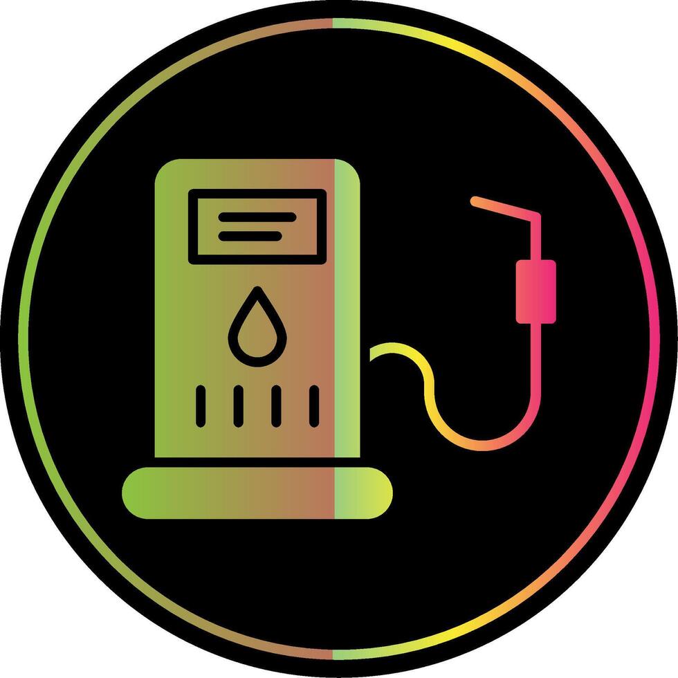 Gas Station Glyph Due Color Icon vector