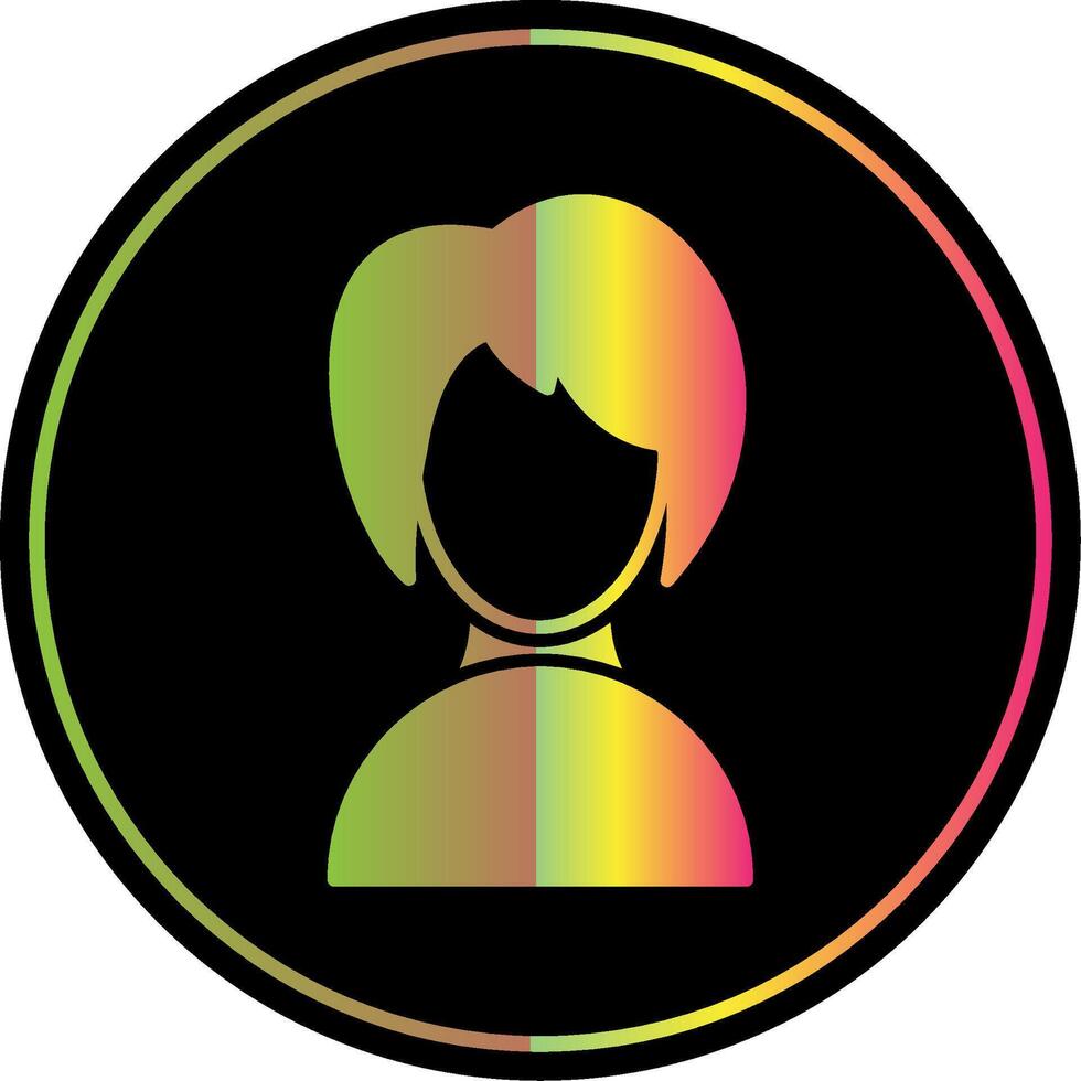 Woman Glyph Due Color Icon vector
