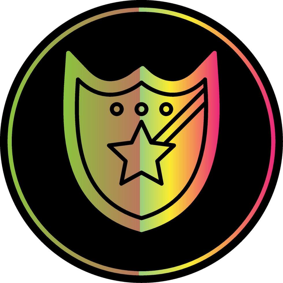 Police Badge Glyph Due Color Icon vector