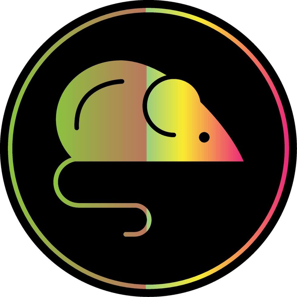 Rat Glyph Due Color Icon vector