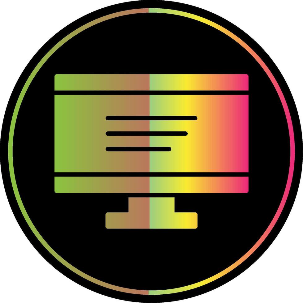 Lcd Glyph Due Color Icon vector