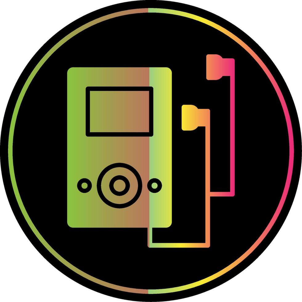 Music Player Glyph Due Color Icon vector