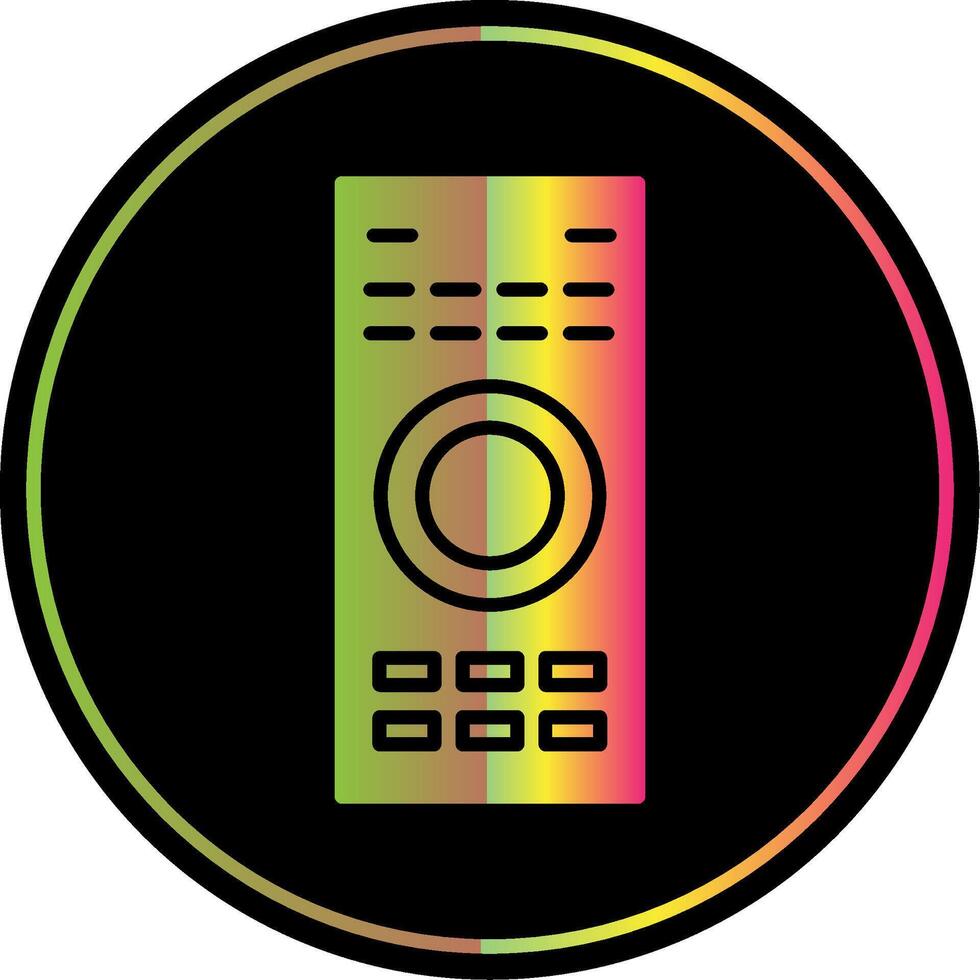 Remote Glyph Due Color Icon vector