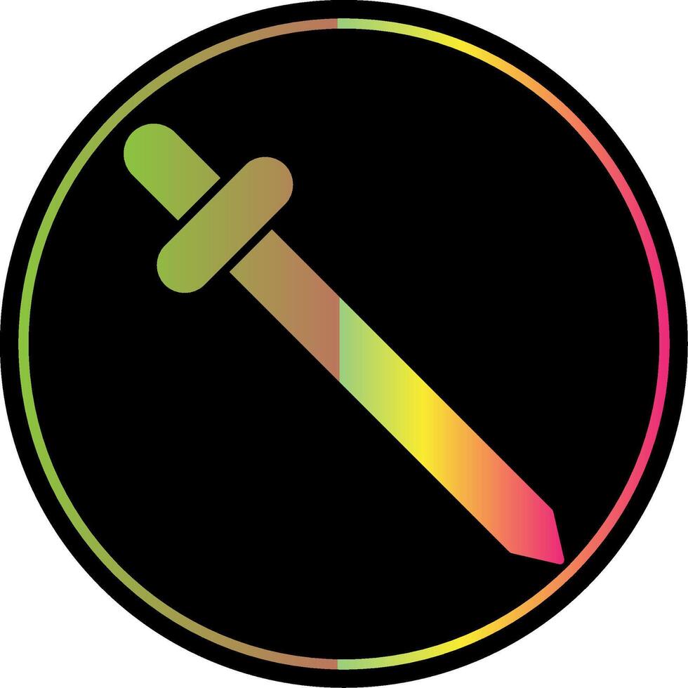Saber Glyph Due Color Icon vector