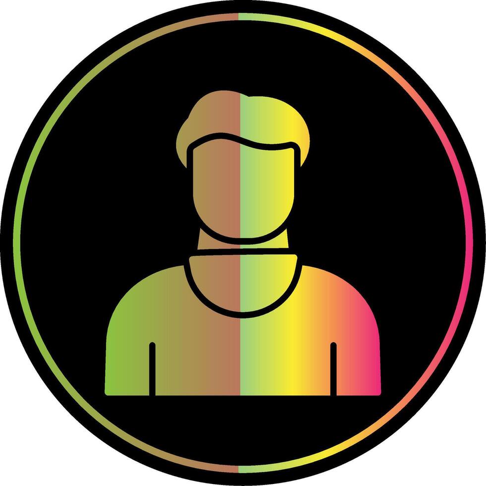 Commercial User Glyph Due Color Icon vector