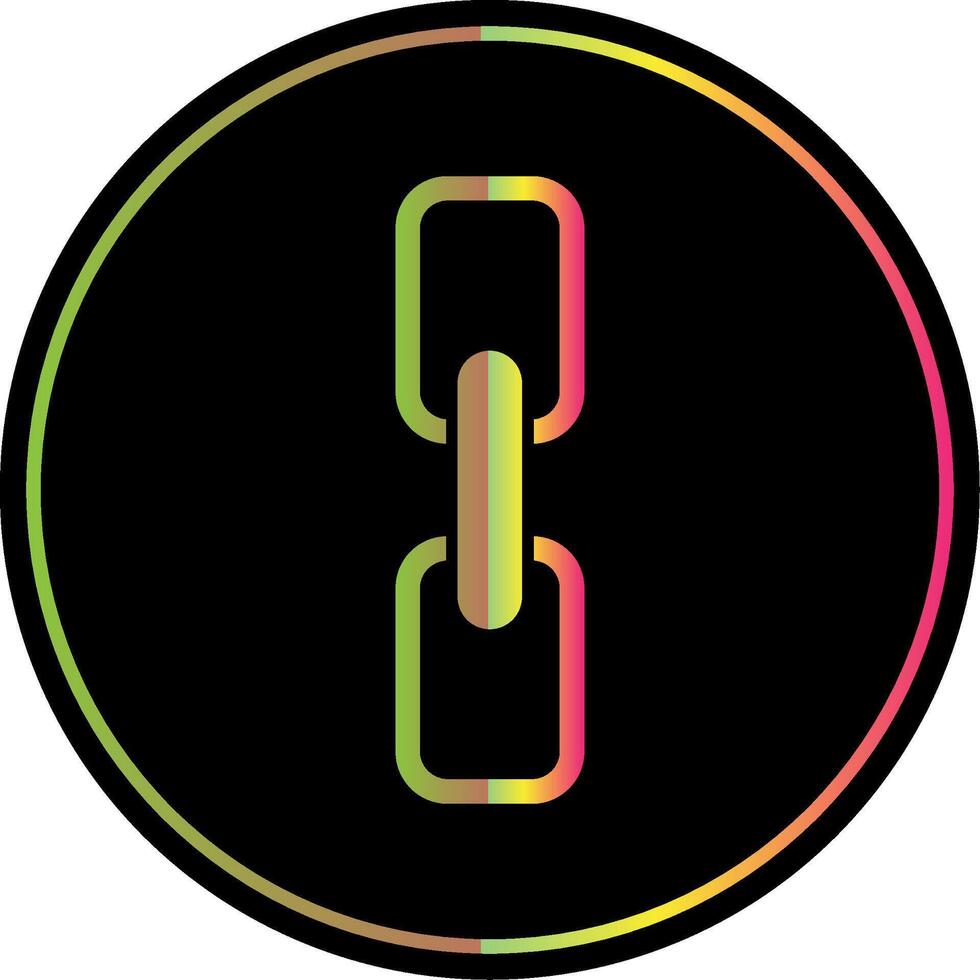 Chain Glyph Due Color Icon vector