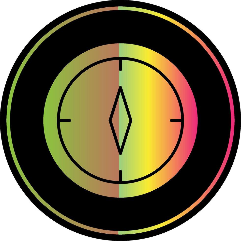 Compass Glyph Due Color Icon vector