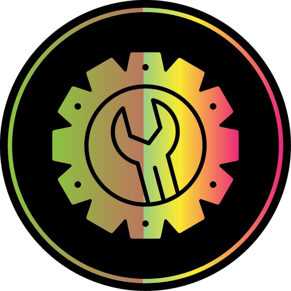 Maintenance Glyph Due Color Icon vector