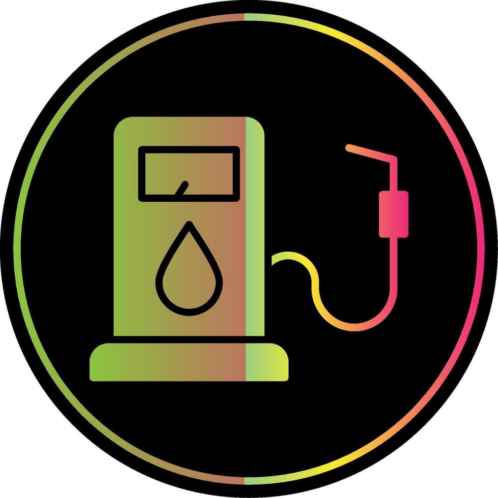 Gas Pump Glyph Due Color Icon vector