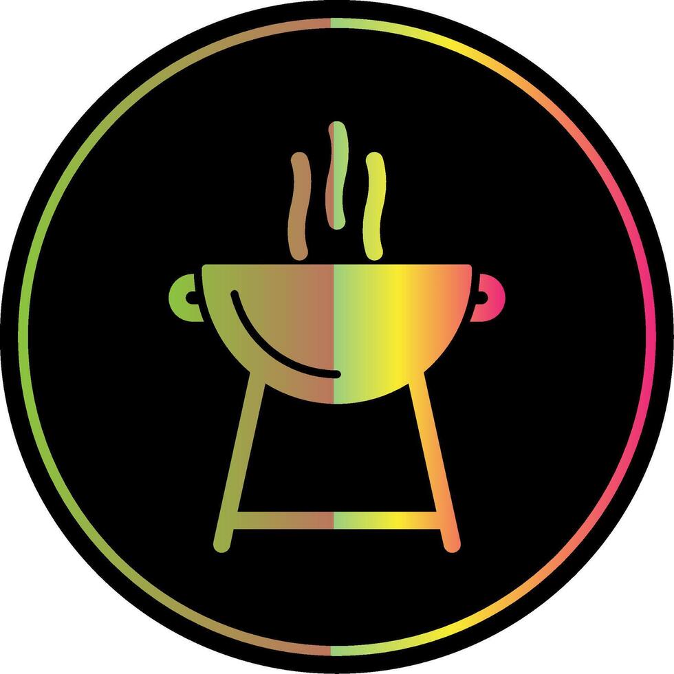 Grill Glyph Due Color Icon vector