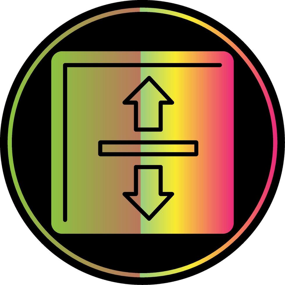 Up Down Glyph Due Color Icon vector
