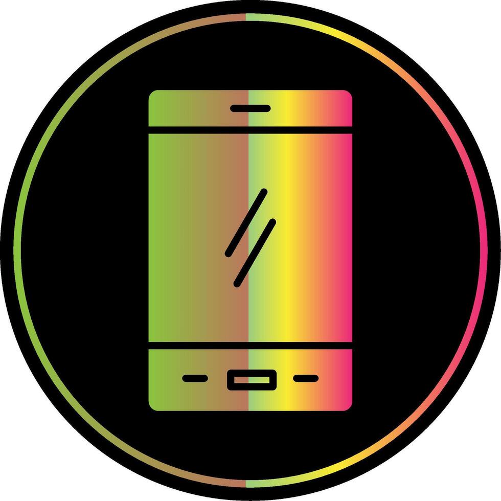 Phone Glyph Due Color Icon vector