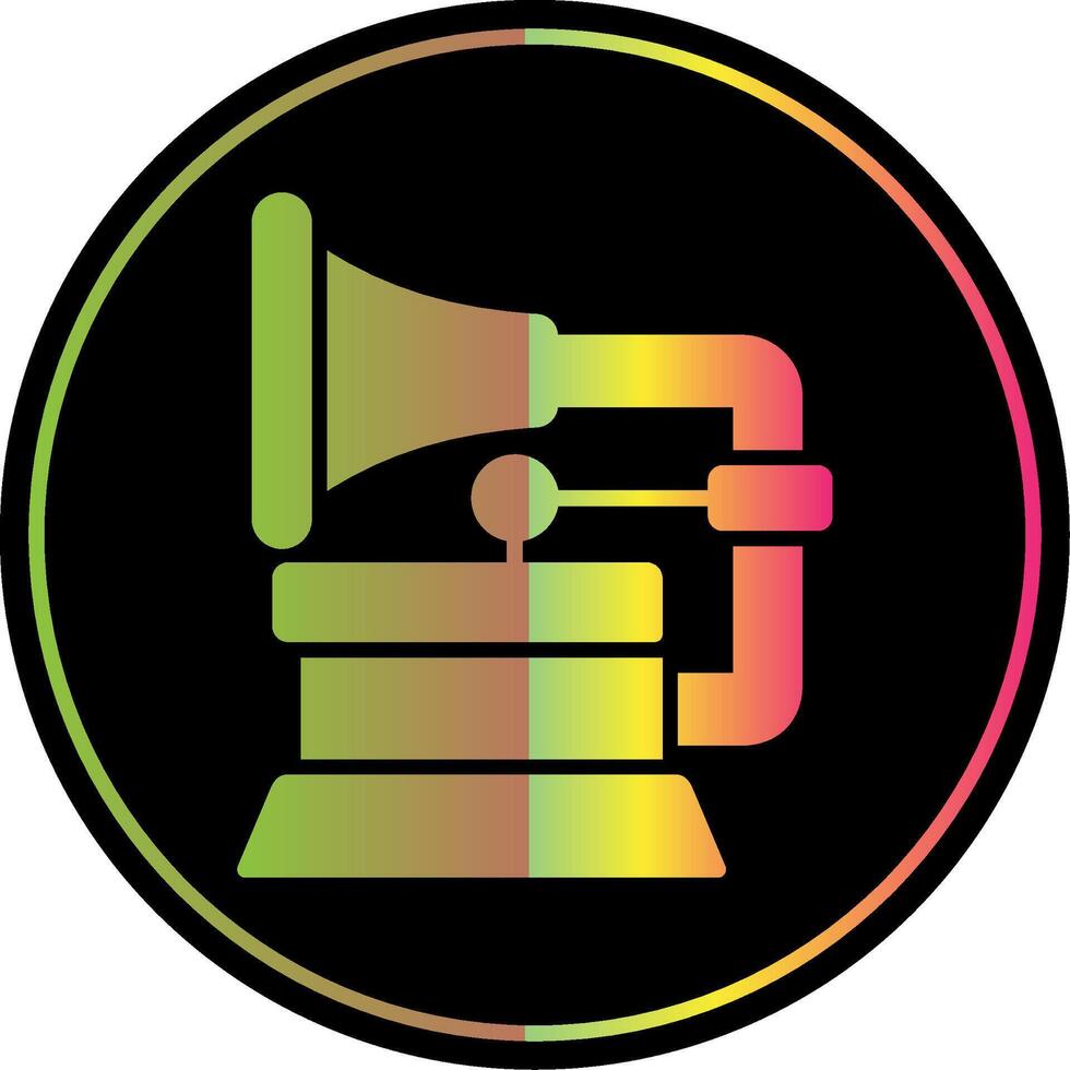Gramophone Glyph Due Color Icon vector