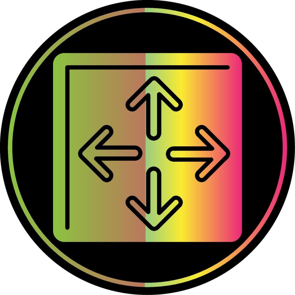 Maximize Glyph Due Color Icon vector