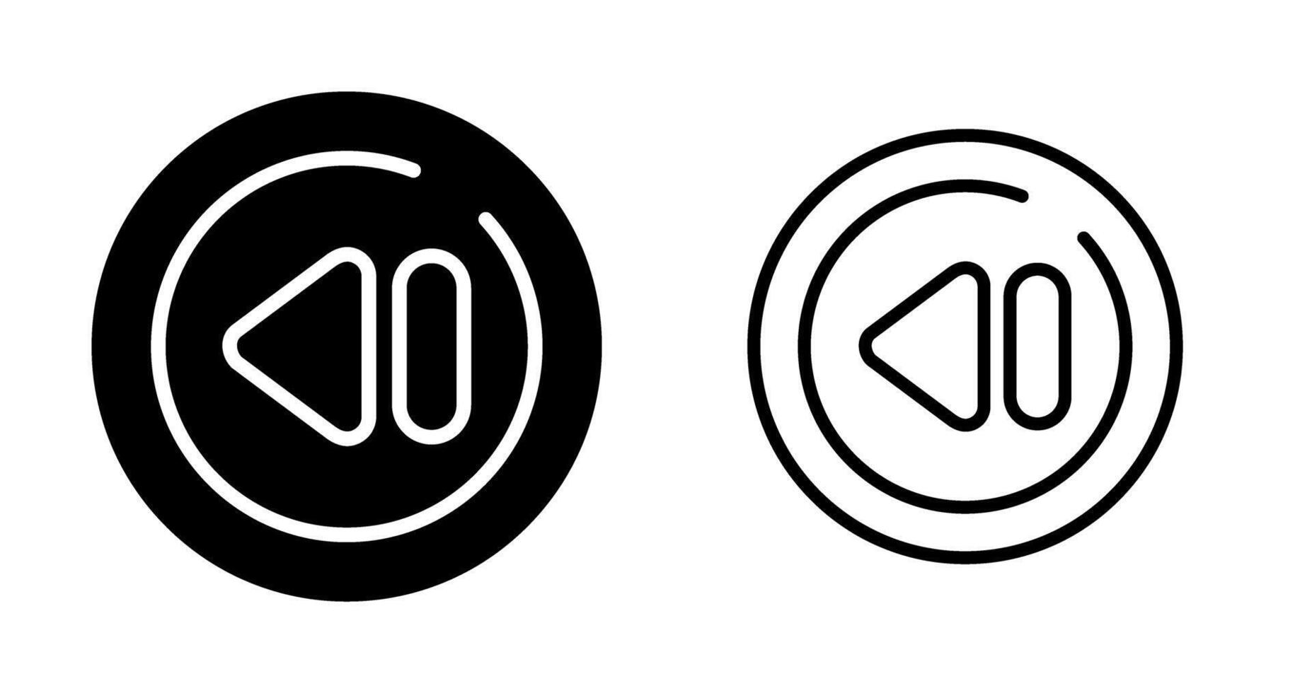 Previous Track Circle Vector Icon