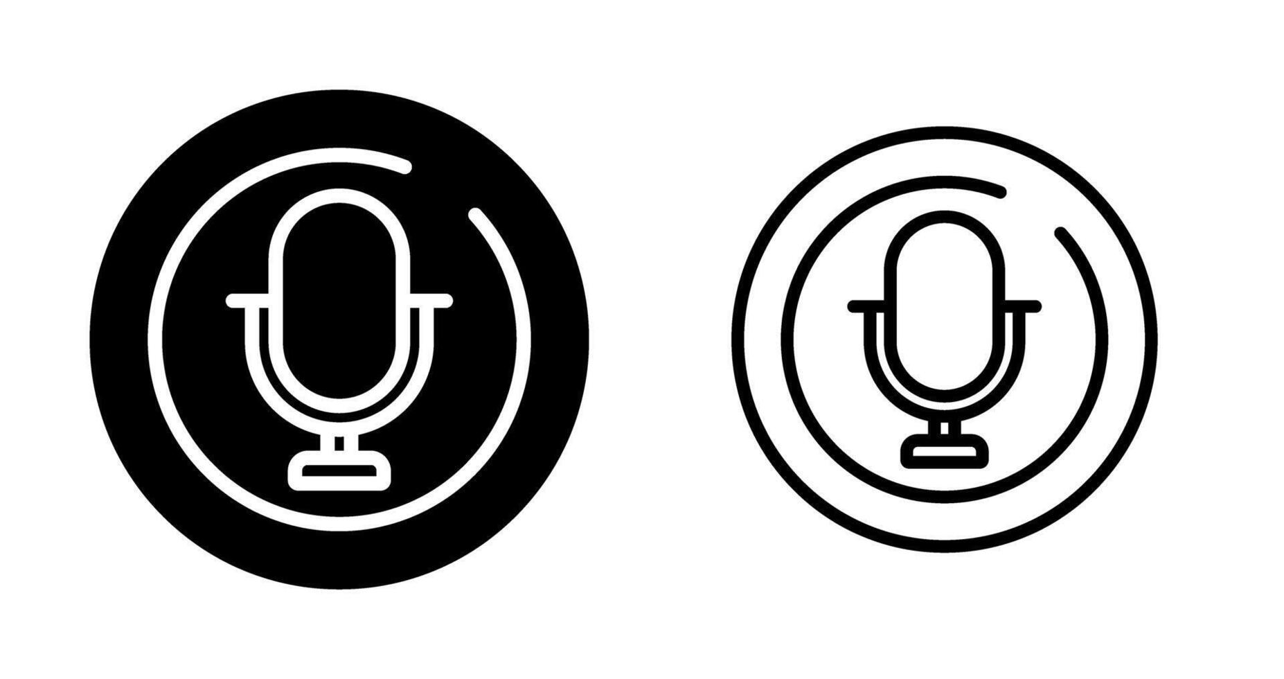 micrófono circulo vector icono