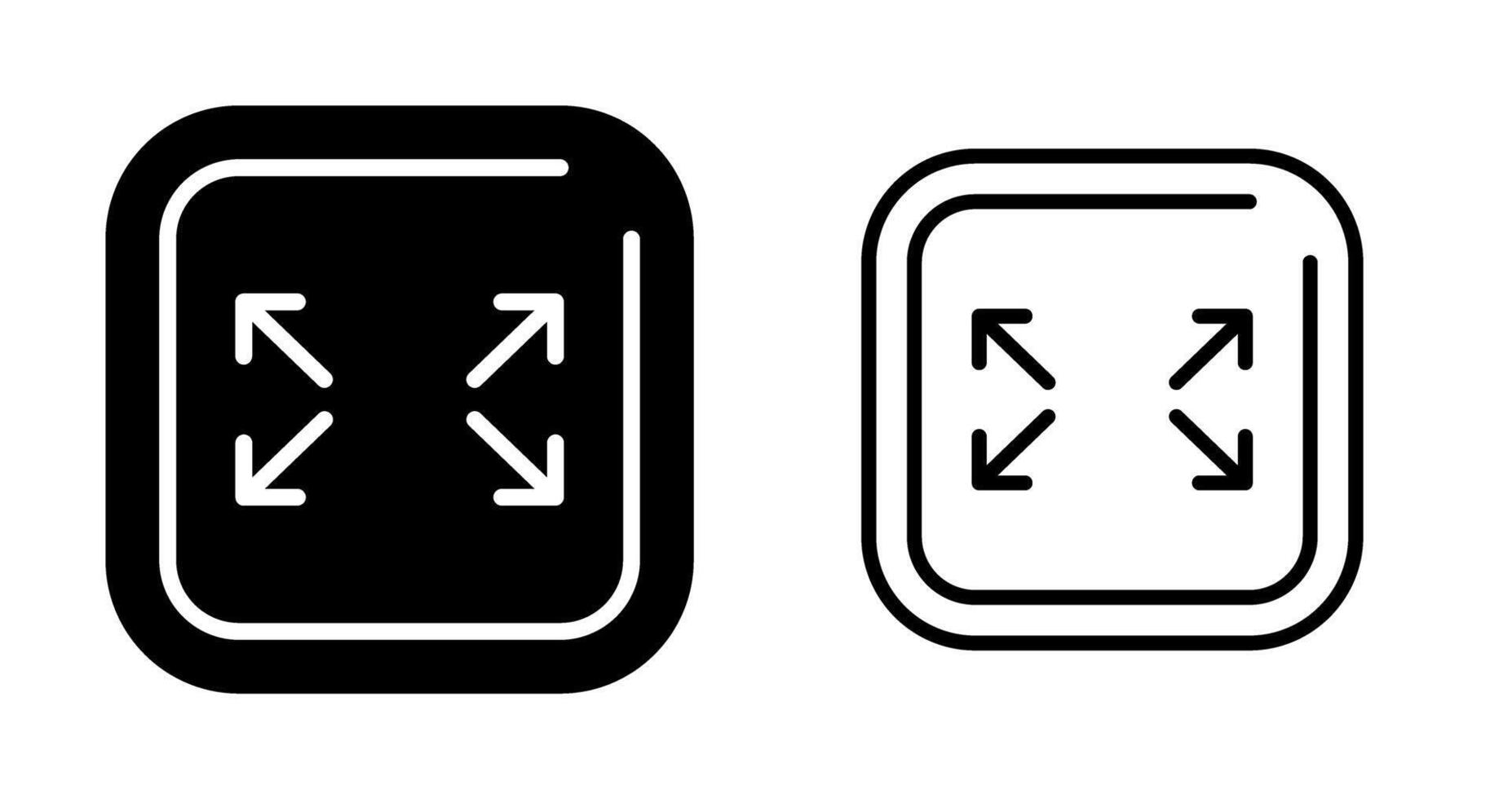 pantalla completa cuadrado vector icono