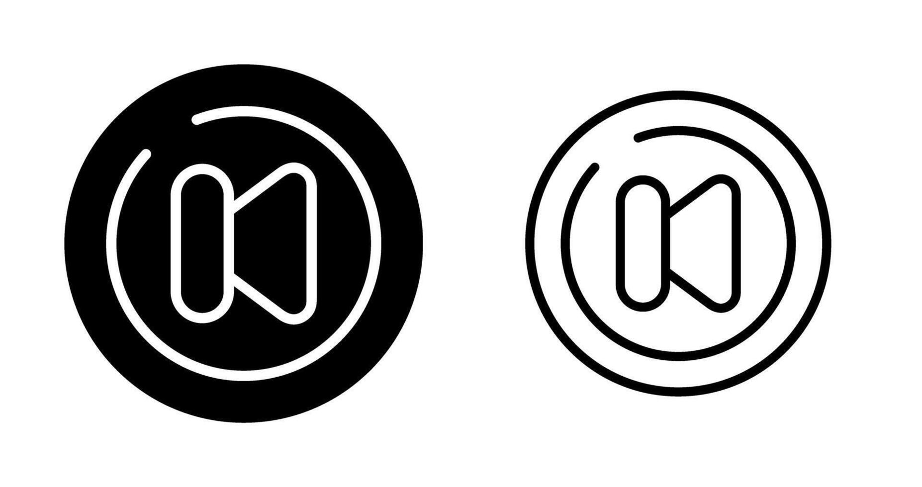 Video Previous Track Circl Vector Icon