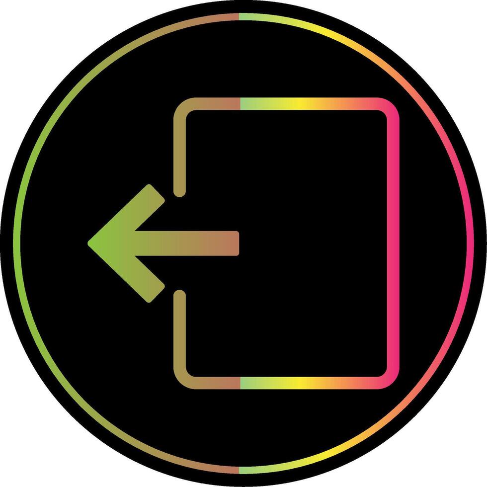 Exit Door Glyph Due Color Icon vector