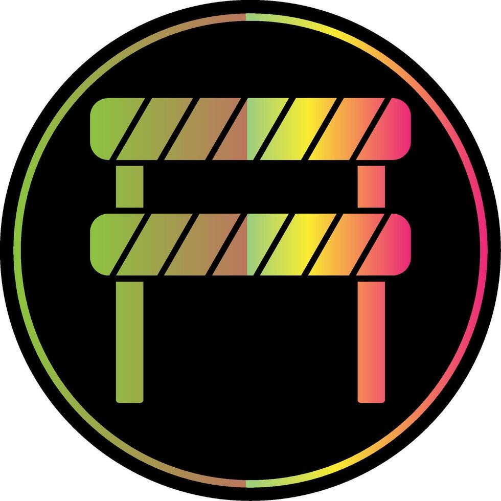 Road Block Glyph Due Color Icon vector