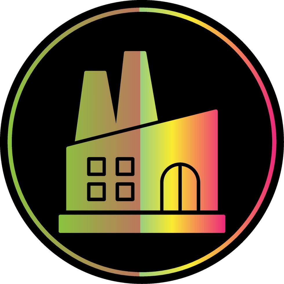 Factory Glyph Due Color Icon vector